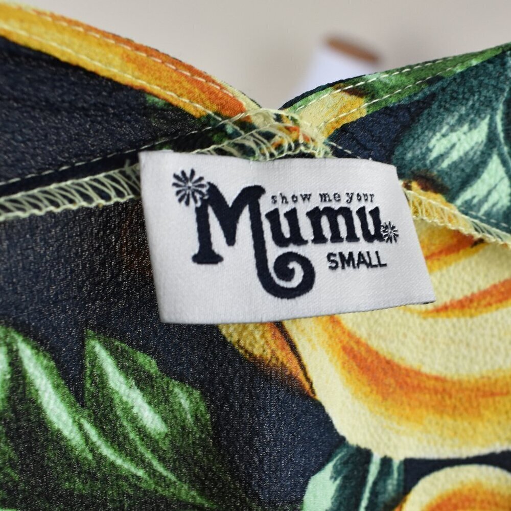 Show Me Your Mumu Meghan Wrap Banana Print Dress - S - Picture 9 of 9